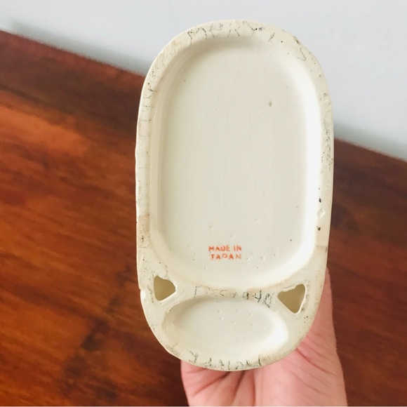 Vintage Porcelain Girl and Schnauzer/Airedale Dog Figurine, Made in Japan - Picture 4 of 10